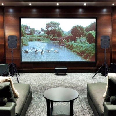 Pair of Tripod Speaker Stands with Carry Bag & Cables