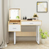 Square Mirror Makeup Dressing Table with Flip Top