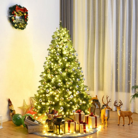 PreLit Artificial PVC Christmas Tree with LED Lights & Stand