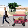 Collapsible Garden Folding Wagon Cart with Canopy