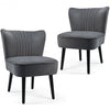 Set of 2 Armless Upholstered Leisure Accent Chair