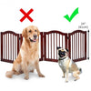 4 Panels Folding Freestanding Wood Pet Dog Safety Gate-24