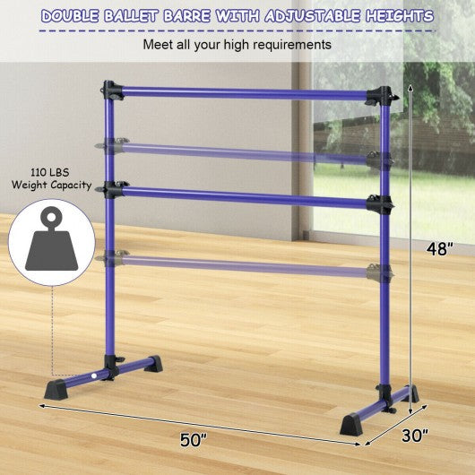 4ft Portable Height Adjustable Freestanding Ballet Barre