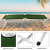 Outdoor Hiking Portable Aluminum Folding Camping Bed with Bag-Green