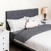 Height Adjustable Tufted Linen Fabric Upholstered Queen & Full Size Headboard-Gray