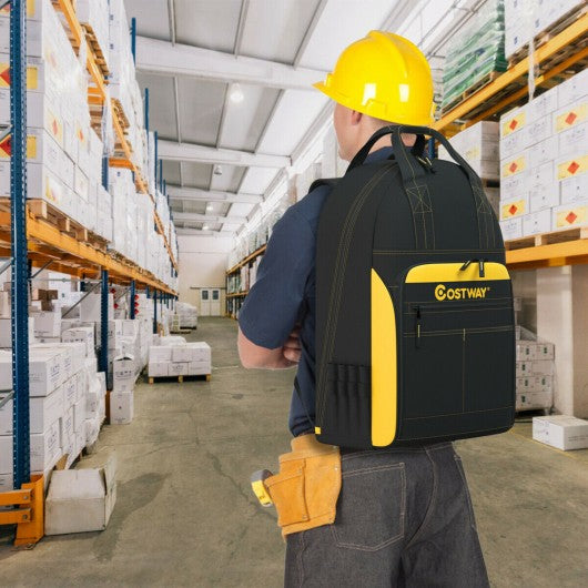 Tool Backpack Heavy Duty Jobsite Tool Bag 48 Pockets