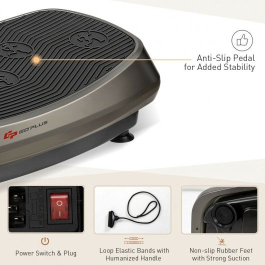Vibration Plate Exercise Machine with Loop Bands Home
