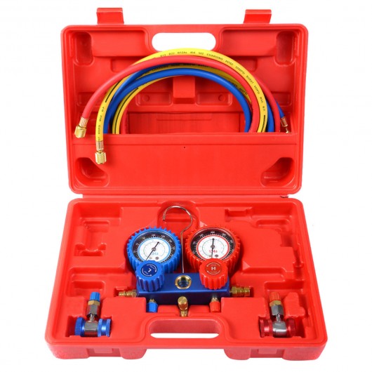 R134A Manifold Air Conditioner Gauge Set with case