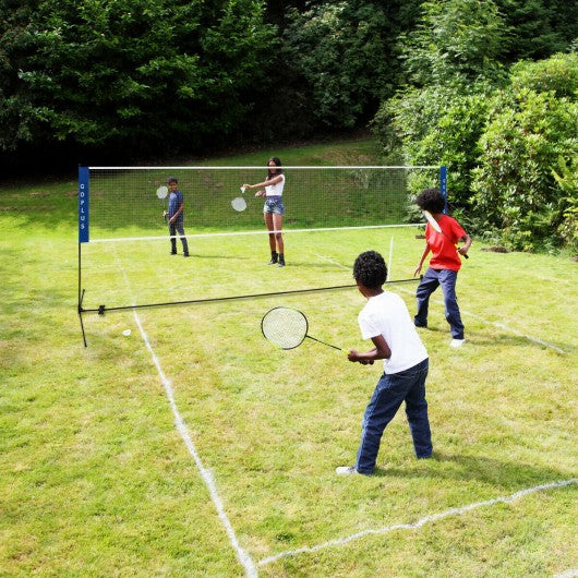 Portable 17'x5' Badminton Training Net with Carrying Bag