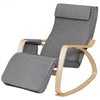 Relax Adjustable Lounge Rocking Chair with Pillow & Pocket