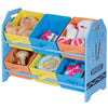 Kid's Multi-Color Toy Storage Organizer with 6 Bins