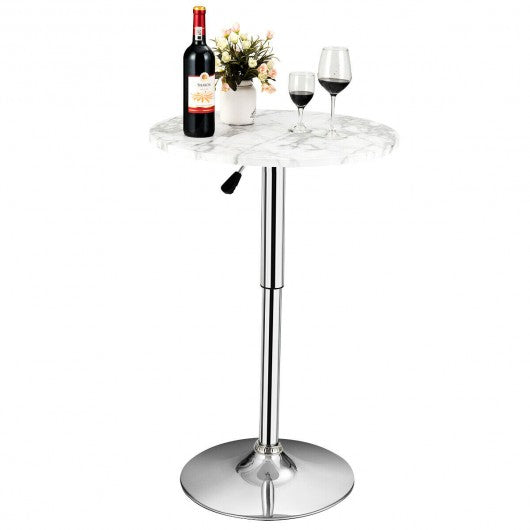 Round Height Adjustable Bistro Bar Table