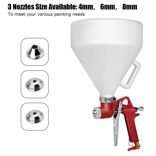Air Hopper Spray Gun Texture Tool with 3 Nozzle