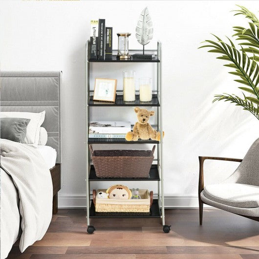 5 Tiers Storage Cart Rack Utility Shelf