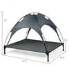 Portable Elevated Outdoor Pet Bed with Removable Canopy Shade-42