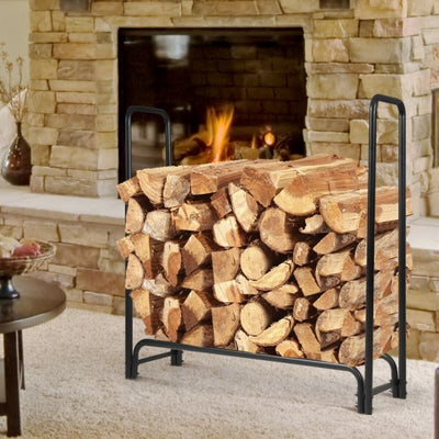 4 Feet Outdoor Steel Firewood Log Rack