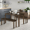 3PCS Modern Studio Collection Table Dining Set -Coffee