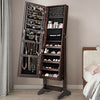 Standing Jewelry Armoire Cabinet with Full Length Mirror