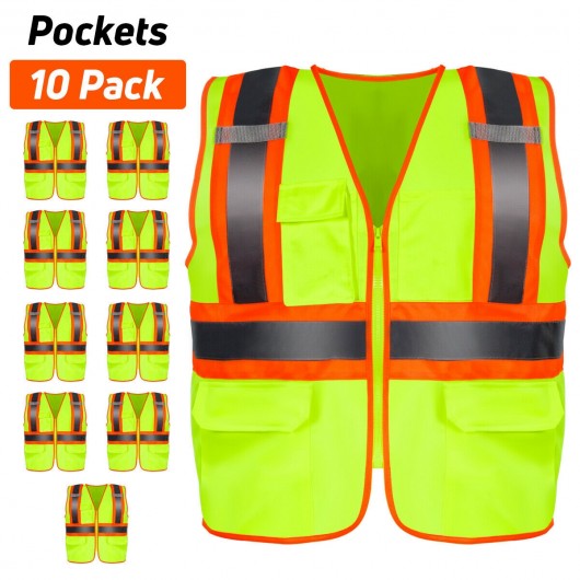 High Visibility Safety Vest w/ Pockets