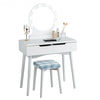 Vanity Makeup Dressing Table with 8 Light Bulbs