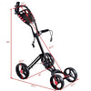 4 Wheels Folding Golf Pull Push Cart Trolley