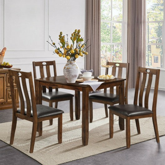 5-Piece Wood Dining Table Set
