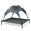 Portable Elevated Outdoor Pet Bed with Removable Canopy Shade-42