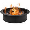 36 Inch Round Steel Fire Pit Ring Liner Wood