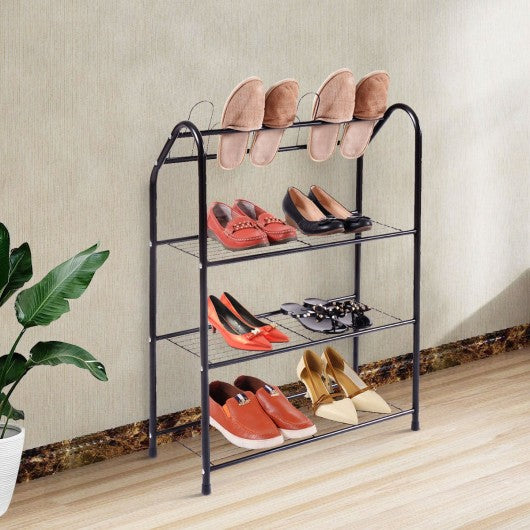 4-Tier Metal Shoe Rack Shelf