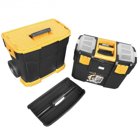 Rolling Toolbox Stackable Cabinet Storage Chest Organizer with Handle